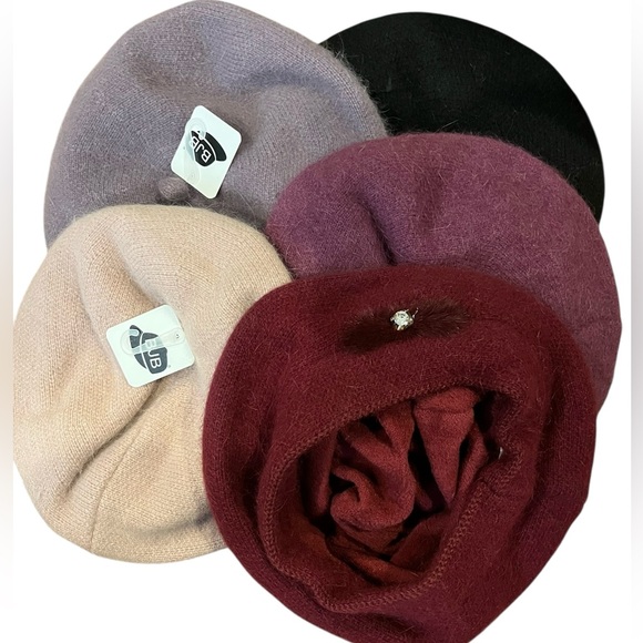 NWT Cashmere and Angora Beret style hat - Picture 2 of 6